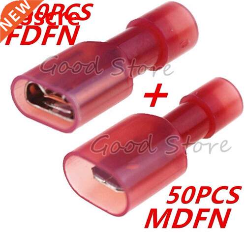 100PCS 50Sets RED MDFN FDFN NYLON Brass Male Female Male Ins