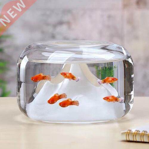 Mini Clear Fish Bowl Glass Aquarium Tank Goldfish Small