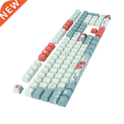 5 Sides Dye Sublimation 108 Ukiyo e Sea Waves Keycap Mechan