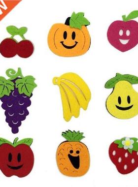 5pcs Fruits Cutting Felt Fabric Nonwoven Cloth Felts