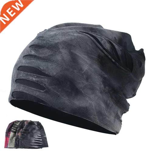 Retro Tie Dye Hip Hop Hole Style Spring Beanies Knit Hat Men