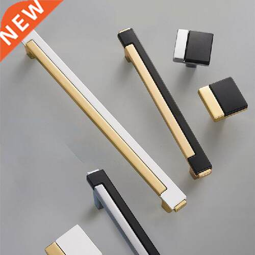 Modern Gold Black Chrome Kitchen Handle Zinc Alloy Cabinet