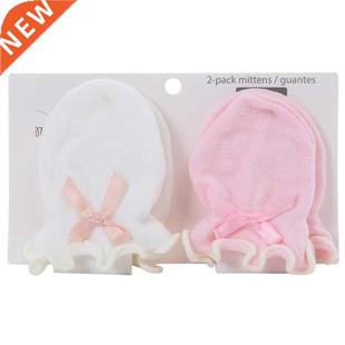 2 Pairs Baby Anti Scratching Soft Gloves Newborn Protection