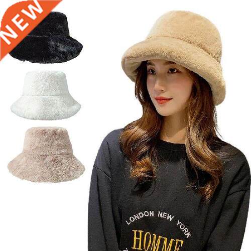 Women's Plush Bucket Hat Basin Hat Autumn And Winter Warm