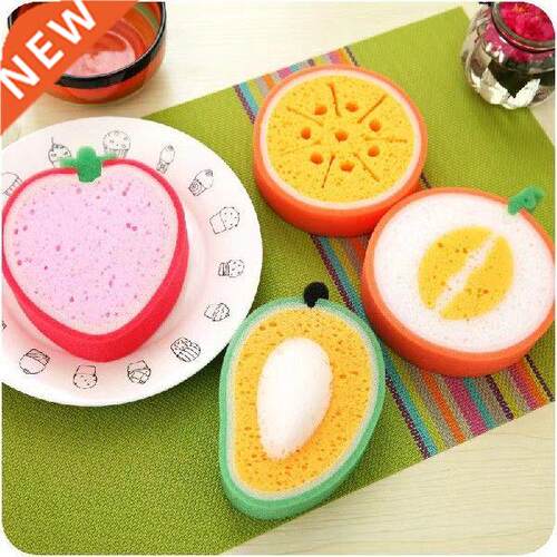 4pcs/set Creative Sponge Kitchen Accessories Fruit Shape