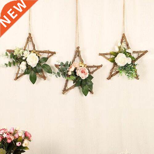 Home Wall Hanging Silk Flower Garland Brig Colorful Vivid