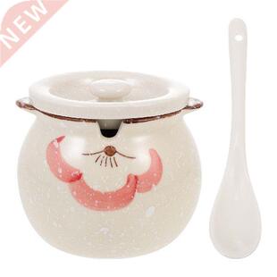 Seasoning Salt Sugar Condiment Jar Ceramic Container Pot