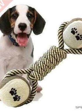 2016 newest woven dumbbell rope dog pet chew toys dog clean