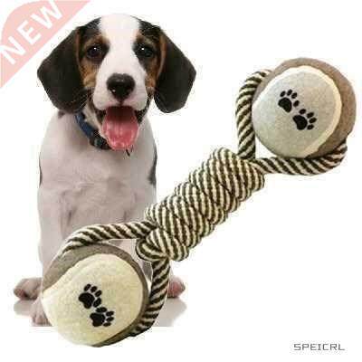 2016 newest woven dumbbell rope dog pet chew toys dog clean