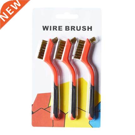 3pcs Brass / Nylon / Steel Wire Brushes Rust Remover Cleanin