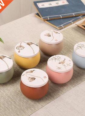 Tea Canister Kung Fu Storage Jar Ceramic Teaware Art
