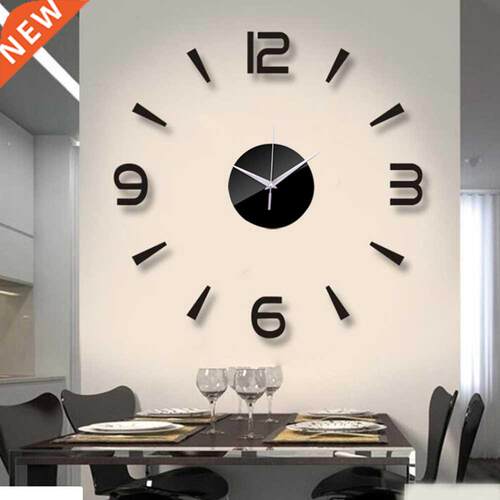 2022 New 3D Wall Clock Mirror Wall Stickers Fashion Living R