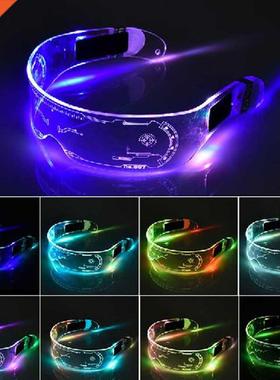 LED Luminous Sunglasses Vintage Punk Glasses Men Women Fashi