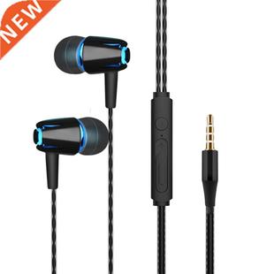 Wired Headphones .5mm Bass Stereo Music Earbuds Sports Head