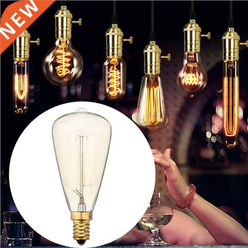 110V 60W Vintage Edison Bulb ST48 Antique Tungsten Filament