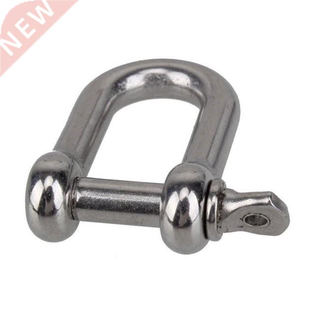 M6x8mm Straight D-Shackle, Short, Stainless Steel AISI 16