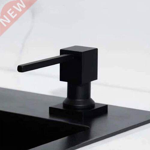 Black Brass Liquid Soap Dispensers Square Kitchen Sink Hand