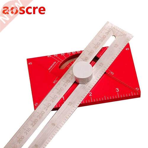 Multi-function Angle Scribing Ruler T-type Hole Ruler Dividi