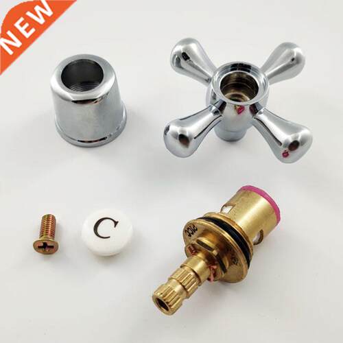 1Set Copper Cross Handle Bath Sink Faucet Handle for Kitchen