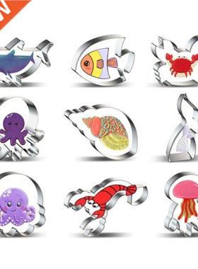 9 X Cooke Cutters Moulds Stanless Steel Bakng Utensl Env