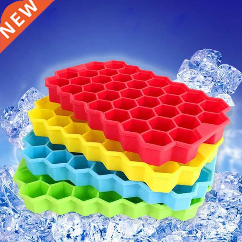 10 Colors 7 Cavity Honeycomb Silicone Ice Cube Mold Reusabl