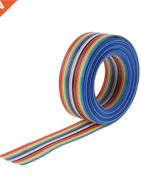 2M 16 Pin Flat IDC Ribbon Extension Cable Rainbow Wire with