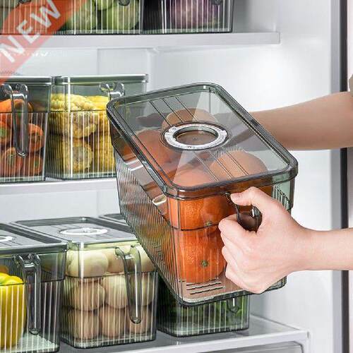 Kitchen Storage Containers with Time Recorder Lid Fridge