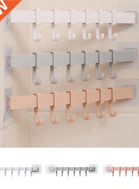 Feiqiong New Self Adhesive 6 Wall Hooks For Bathroom Plastic