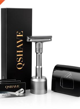 QSHAVE Adjustable Safety Razor kit Men's Shaving kit Holder