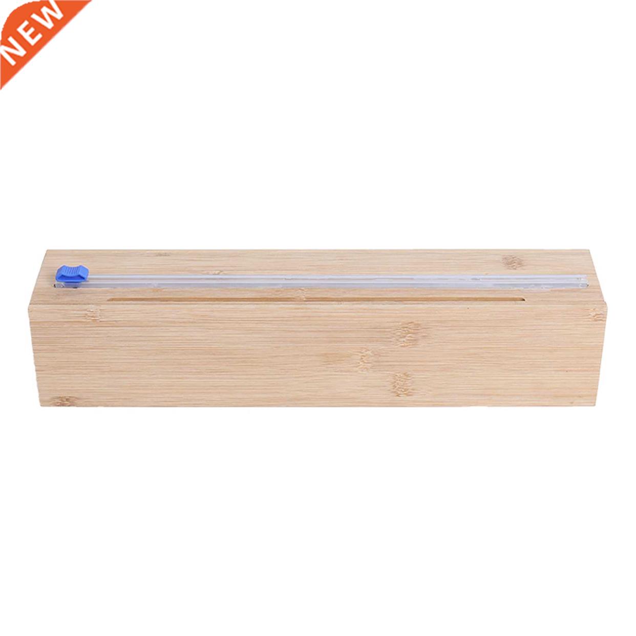 Bamboo Wood Cling Film Cutter Sturdy and Reusable Gift Wrap