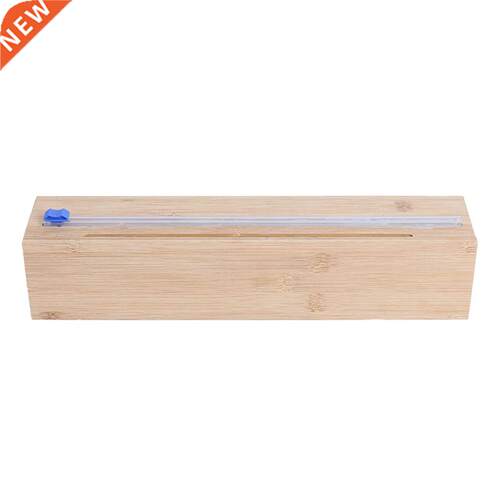 Bamboo Wood Cling Film Cutter Sturdy and Reusable Gift Wrap