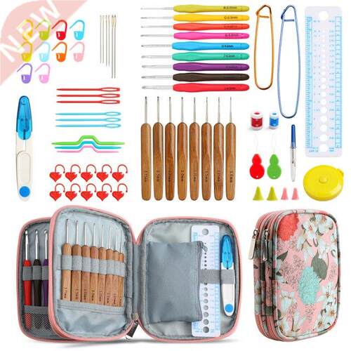 9pcs Aluminum Weave Knitting Needles  Tools Soft Handle G