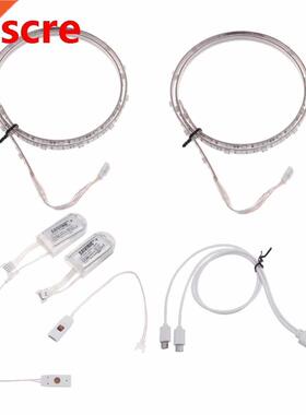 1 Pair Waterproof USB LED Shoes Strip Light 0.65mx2 RGB SMD3