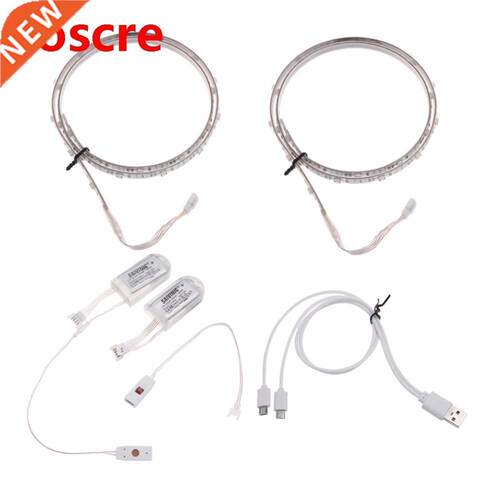 1 Pair Waterproof USB LED Shoes Strip Light 0.65mx2 RGB SMD3
