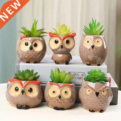 Mn Owl Flowerpot Plant Pot Creatve Cute Anmal Owl S