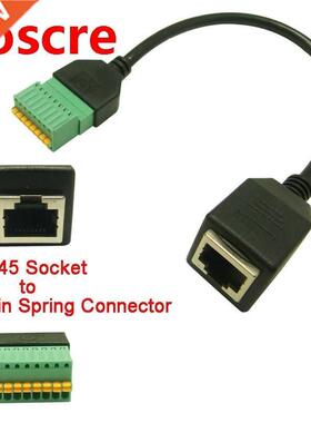 1pcs RJ45 femle cble RJ45 8p8c plug to 8 pin terminl RJ4