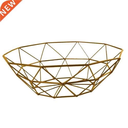 Iron Mesh Woven Fruit Basket Kitchen Countertop Fruit Bowl V