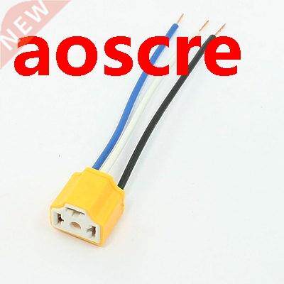 5 Pcs Car Vehicle Auto Light Lamp Flat  Pin H4 Ceramic Sock