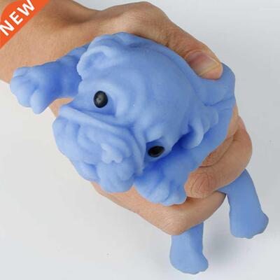 Soft Cute Realstc Slcone Bulldog Soft Anmal Sress Rele