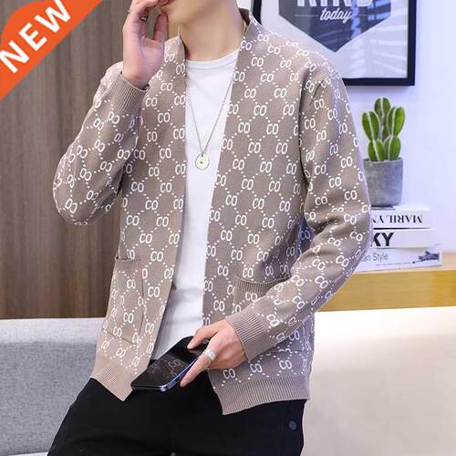 2021 Autumn and Winter New Knitted Men's Long-sleeved Camouf