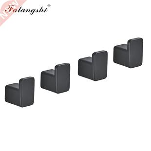 Black Robe Hooks Aluminum Bathroom Towel Hook Door Clothes C