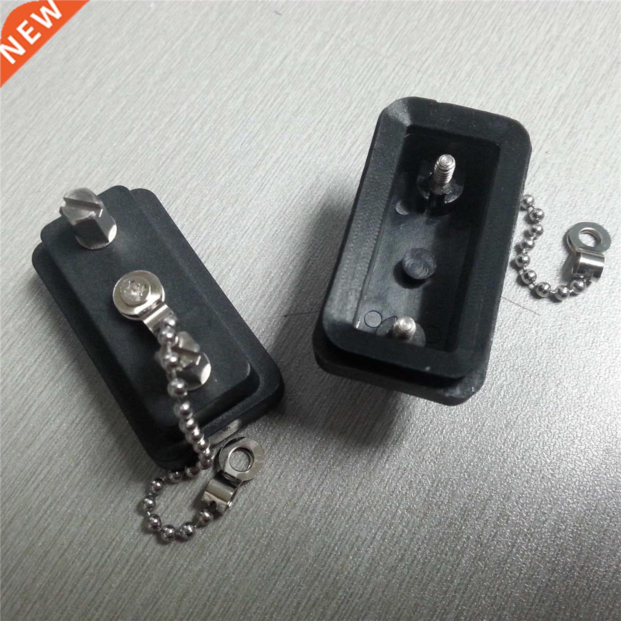 DB9 Waterproof Male/Female Cap VGA Connevtor 9Pin Case Black