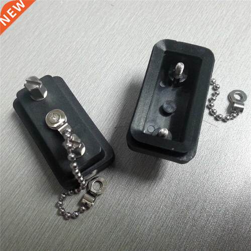 DB9 Waterproof Male/Female Cap VGA Connevtor 9Pin Case Black
