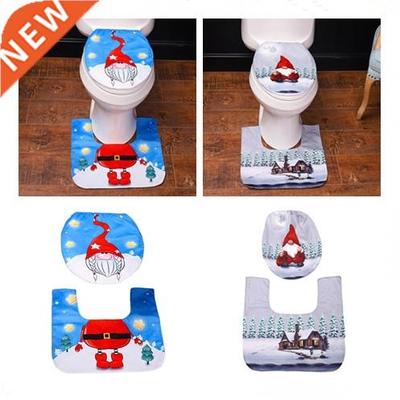 Christmas Toilet Seat Cover Foot Pad Rug Mat Swedish Gnome S