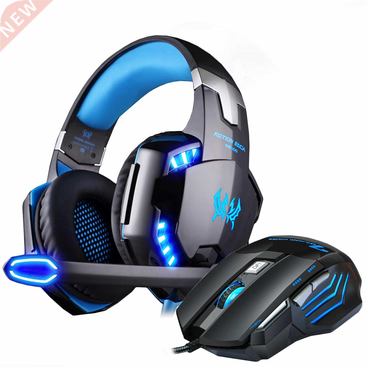 Gaming Headphones Headset wired Stereo with microphone big图片