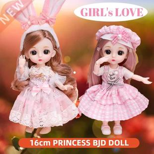 16cm Princess BJD 1/12 Doll with Clothes and Shoes Movable 1