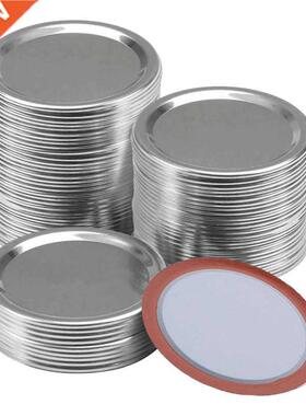 100 Pcs Regular Mouth 70MM Mason Jar Canning Lids, Reusable