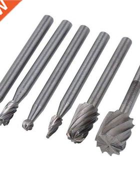 6PCS HSS Rotary Multi Tool Burr Routing Router Bit Mill Cutt