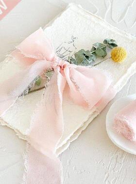 5 Meters/Roll Frayed Edged Chiffon Silk Ribbon Handmade