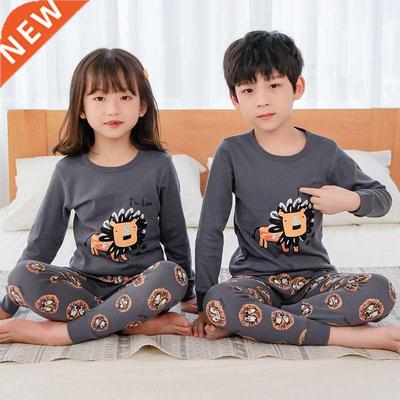 2022 Winter Boys Girls Pajamas Clothes Long Sleeve Children'